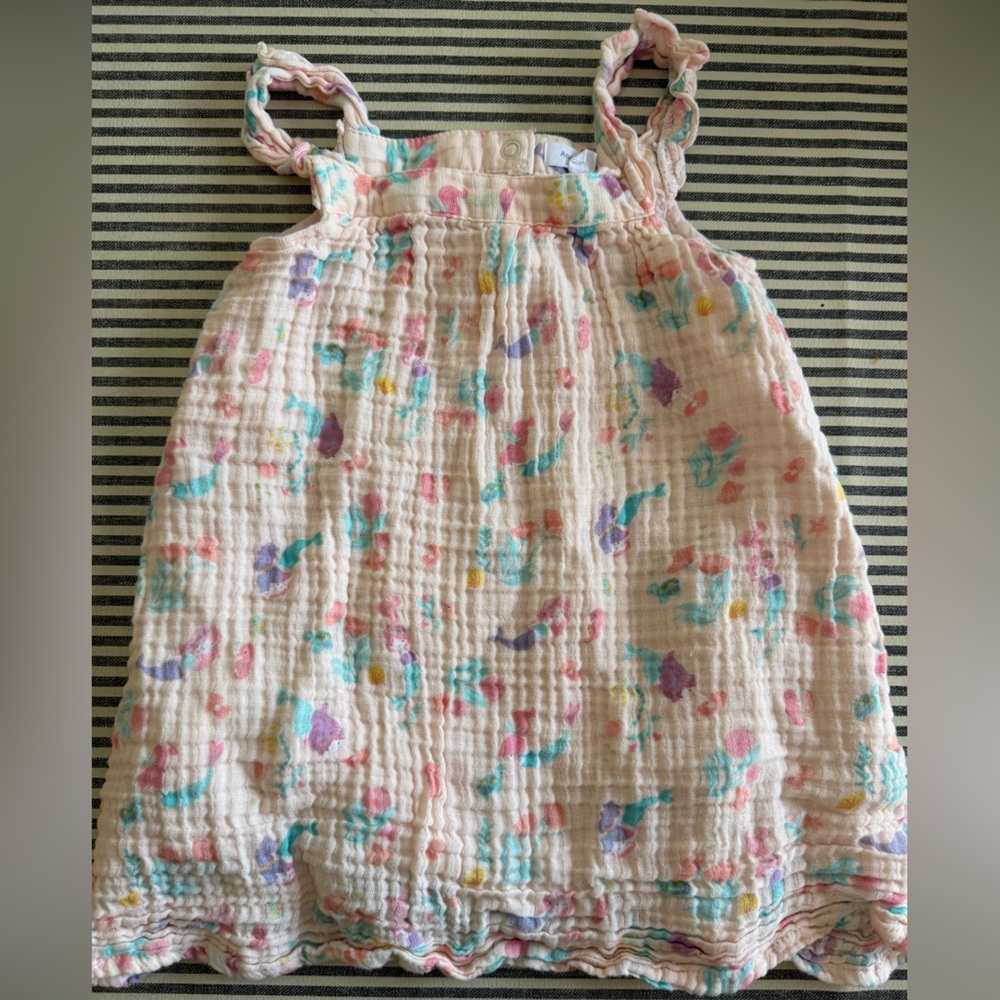 Angel Dear Pastel Floral Muslin Sundress - White, Pink, Purple, Teal, Yellow